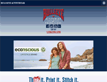 Tablet Screenshot of bullseyeactivewear.com